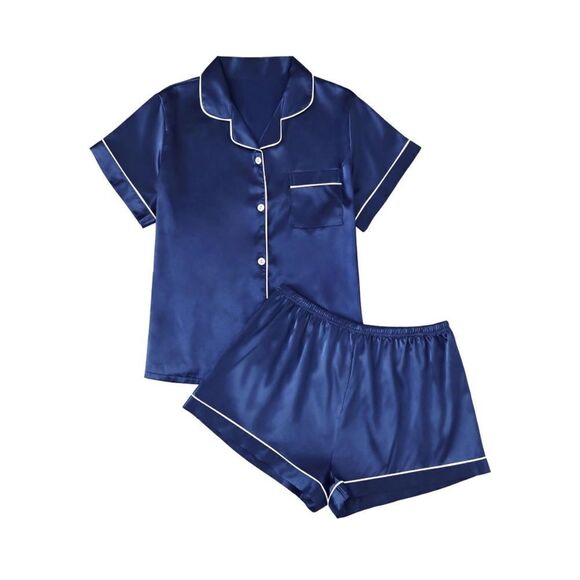 Matching silk satin pajama set - Picture 1 of 6